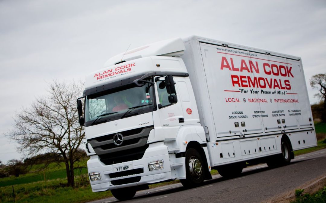 On of our Alan Cook Removals lorries out on the open road