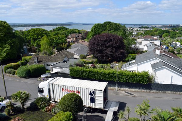 Britannia Movers shipping container drop box lorry in Australia
